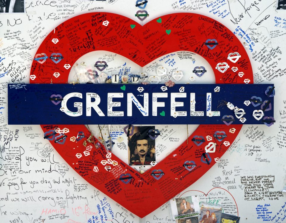 Homage to Grenfell Tower tragedy