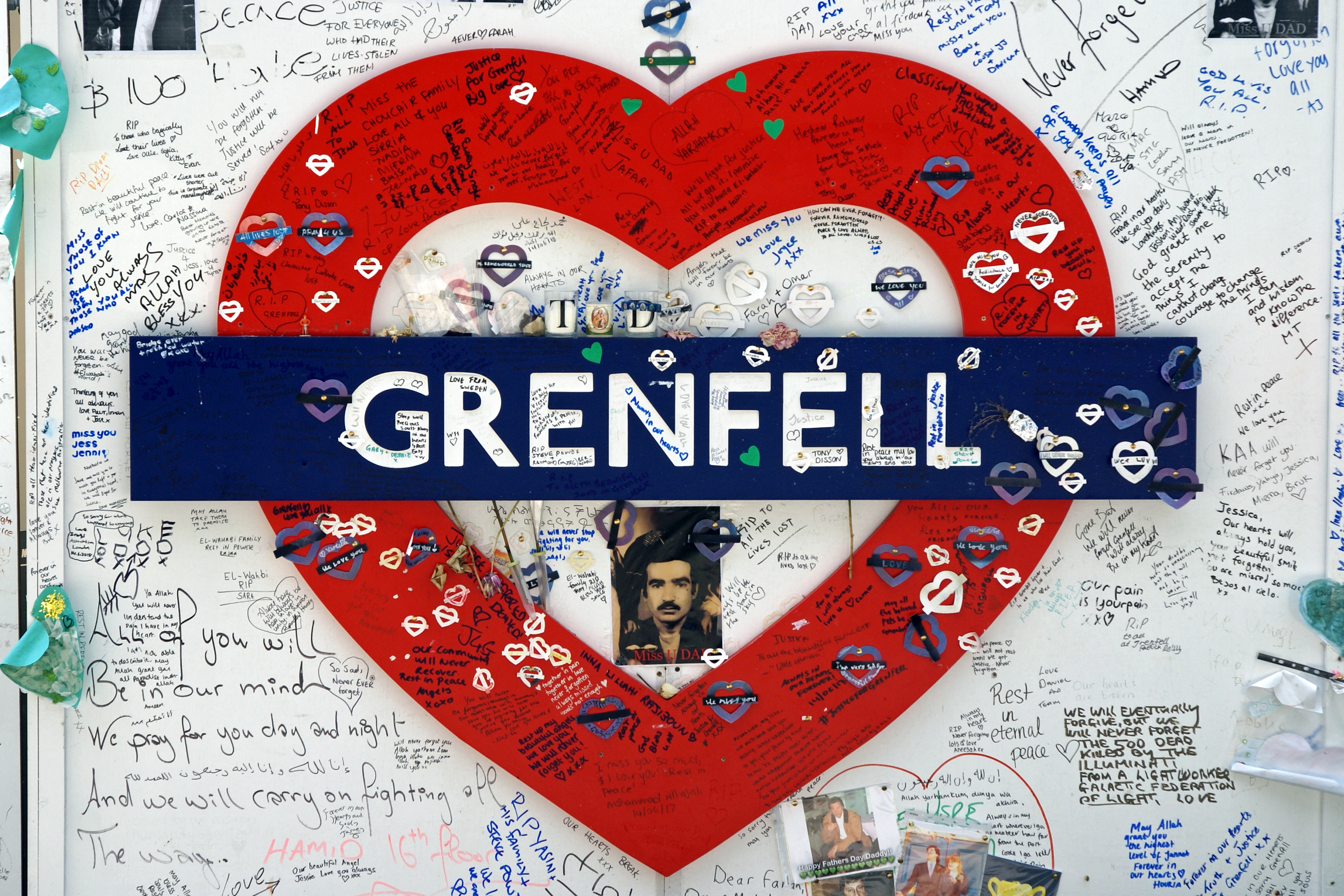 Homage to Grenfell Tower tragedy